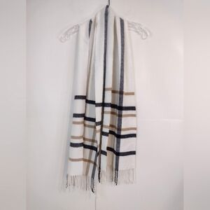 ITALY DESIGN women's white, grey and tan. Scar cashmere/viscose blend